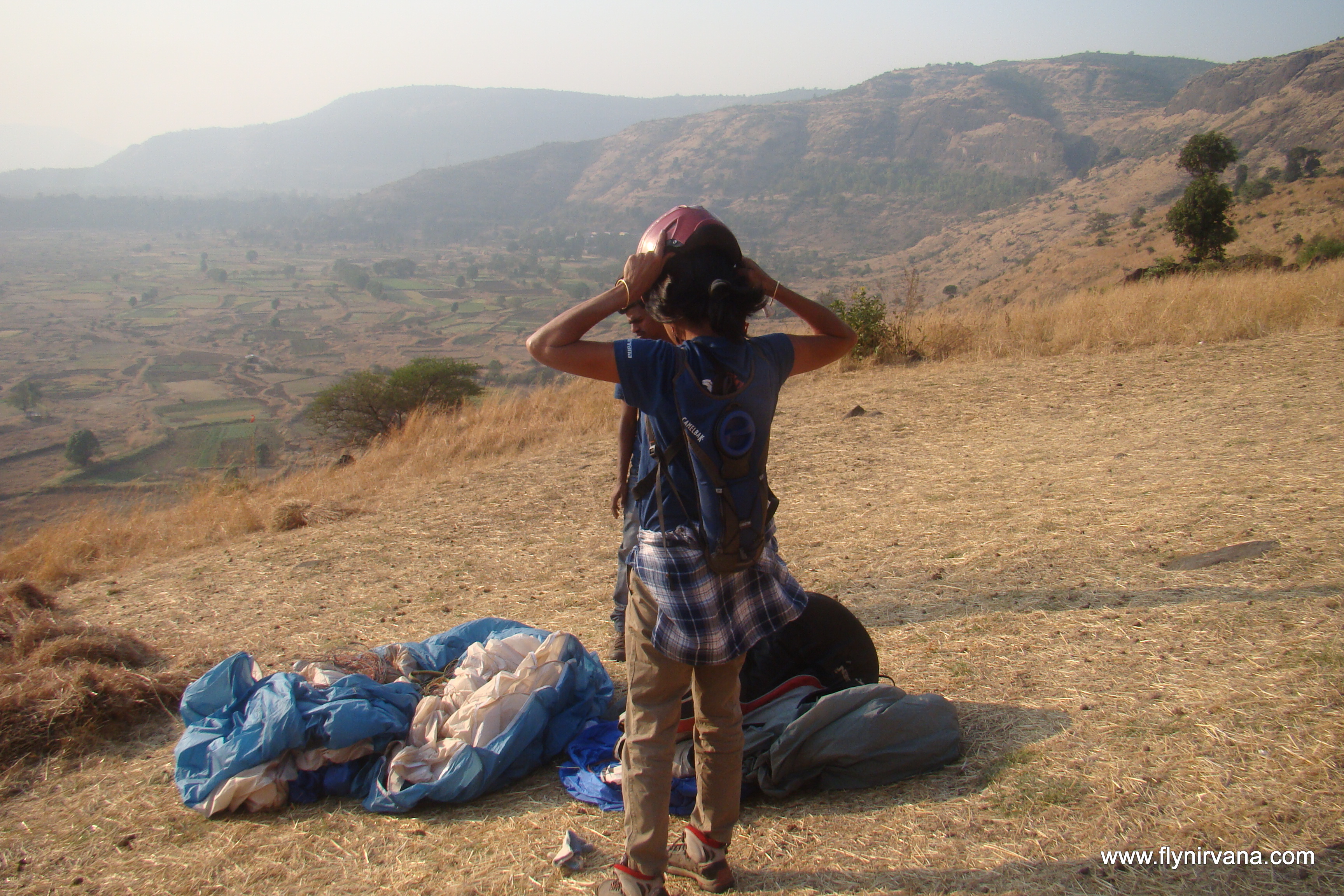 Ready to takeoff - Astrid Rao at the Shelar Site, Kamshet 